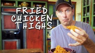 How to make Fried Chicken Thighs  Cómo hacer Muslos de Pollo Fritos  Baja Cocina con James Carson [upl. by Hehre]