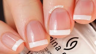 The EASIEST French Manicure Nail Tutorial Ever No Special Tools Needed  KELLI MARISSA [upl. by Adorl683]