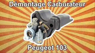 1 TUTO DU TONTON VALOCHE  Démontage Carburateur de PEUGEOT 103 [upl. by Emiolhs]