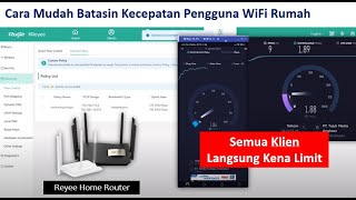 Membatasi Kecepatan Bandwidth Pengguna pada Reyee Home Mesh Router EW1200 [upl. by Yttiy125]