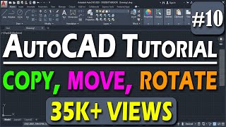 10  AutoCAD  Copy Move Rotate DEEPAK VERMA [upl. by Airtened217]