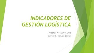 INDICADORES DE GESTIÓN LOGÍSTICA [upl. by Enaj]