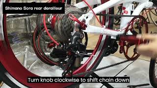 Shimano Sora rear derailleur gear indexing foldingbike bikelife bikelover bike [upl. by Aloin]