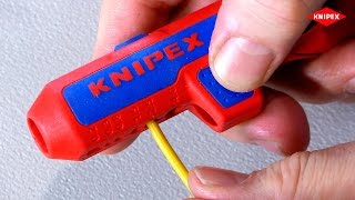 KNIPEX WerkstattTV KNIPEX ErgoStrip UniversalAbmantelungswerkzeug 16 95 01 SB [upl. by Chae130]