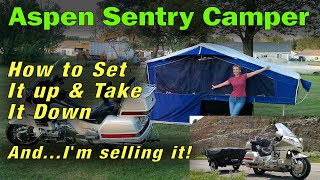 Aspen Sentry motorcycle camping trailer How to put it up and take it down [upl. by Mabel]