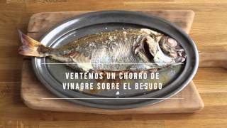 Receta BM Besugo al horno  BM Errezeta Bisigua labean [upl. by Rentschler]