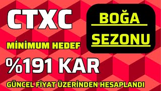 CTXC COİN BOĞA SEZONU EN GARANTİ SATIŞ HEDEFİ NERESİ OLABİLİR bitcoin boğasezonu ctxc cortex [upl. by Ailis59]