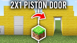 How To Make 2x1 Flush Piston Door In Minecraft  Bedrock amp Java [upl. by Aisayn]