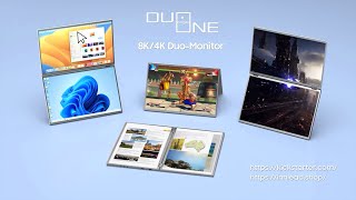 Revolutionize Your Workspace with DUOONE 8K4K Foldable DuoMonitor 16quot 228quot Smart KVM [upl. by Eiffe612]