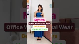 Must Have Trousers l Wide leg Pants l Myntra Trouser trouser pants myntra bottom shorts viral [upl. by Culver]