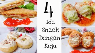 4 ide snack dengan keju  snack olahan keju simpel [upl. by Euqinorev]