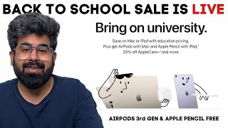 Back to school sale is LIVE  Airpods 3rd gen and Apple pencil Free [upl. by Gilliette]