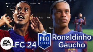 Ronaldinho Gaucho EA FC 24Pro Clubs Face CreationFifa 24Clubes ProLookalike [upl. by Alletnahs172]