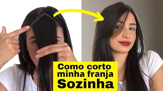 COMO CORTAR A FRANJA EM CASA SOZINHA  DE FORMA RAPIDA SIMPLES E FACIL [upl. by Torto]