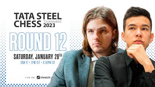 Tata Steel Chess 2023  Round 12  Peter Svidler amp David Howell commentate [upl. by Marler]