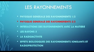 Physique Générale Des Rayonnements 22 [upl. by Reni]