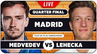 MEDVEDEV vs LEHECKA • ATP Madrid 2024 QF • LIVE Tennis PlaybyPlay Stream [upl. by Rozalie596]