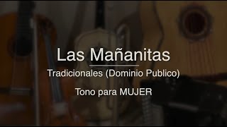 Las Mañanitas  Puro Mariachi Karaoke  Tradicional  Para Mujer  Re mayor [upl. by Jerrilee]