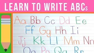 Learn to Write the ABCs  How to Write Letters  Handwriting Practice for Kids [upl. by Naniac]