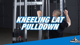 Kneeling Lat Pulldown on Cable Crossover Machine [upl. by Ahsertal]