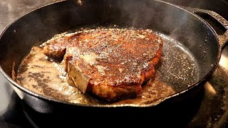 Cooking the BEST Steak EVER in Cast Iron  Cooking Is Easy [upl. by Kinzer]