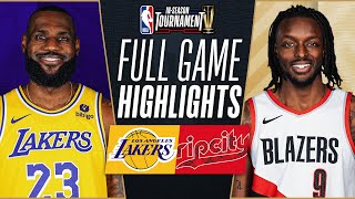 LAKERS at TRAIL BLAZERS  NBA INSEASON TOURNAMENT 🏆  FULL GAME HIGHLIGHTS  November 17 2023 [upl. by Stefano972]