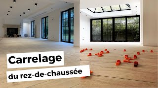 🏡 ⚒ CARRELAGE du rezdechaussée effet parquet  vlog rénovation maison 33 [upl. by Kelwen]