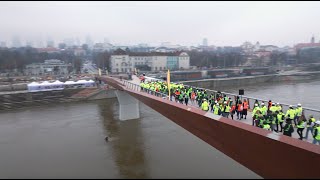 Rafał Trzaskowski Jak testujemy nowy most pieszorowerowy Biegiem [upl. by Ortrud444]