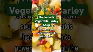 Hearty Vegetable Barley Soup SOUPtember Day 17 Recipe⬇️ souprecipe homemadesoup veganrecipes [upl. by Eiramoj189]