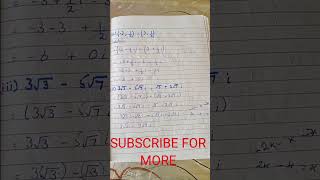 Subtraction of complex numbers with easy methods math mathematics mathshorts mathstricks [upl. by Agathy]