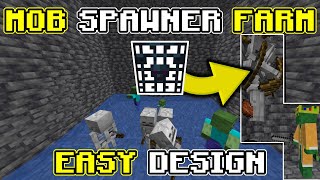 NEW Best Easy ZombieSkeleton Spawner xp Farm Minecraft 121  Tutorial [upl. by Ayna821]