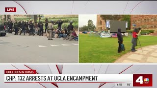 See aftermath of UCLA protest encampment in front of Royce Hall [upl. by Bathilda]