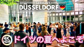 🇩🇪 Düsseldorf at Night is Beautiful Germanys Crazy Night Life in 4KHDR 60FPS [upl. by Rog590]