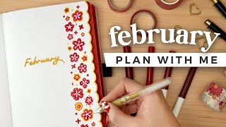 PLAN WITH ME  February 2024 Bullet Journal Setup [upl. by Ellenohs]