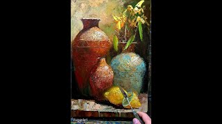 Still life oil painting Vugar Mamedov [upl. by Amis]