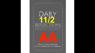 Daily Reflections – November 2 – Alcoholics Anonymous  Read Along [upl. by Ynohtnaluap]