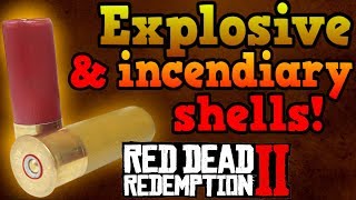 How to get Incendiary and Explosive shotgun shells  Red dead redemption 2 guides [upl. by Oliric910]