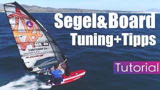 WindsurfTutorial Board amp Segel Aufbauen und Trimmen ✅ [upl. by Brest]