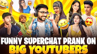 FUNNY 😂SUPERCHAT 💸 PRANK ON ❤ BIG YOUTUBERS 👑  TELUGU  msu superchat [upl. by Matthaeus]