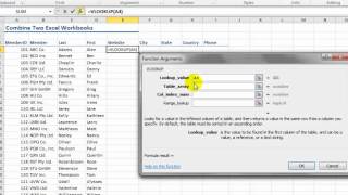 How to Combine 2 Excel Workbooks Using VLOOKUP [upl. by Aicilic263]