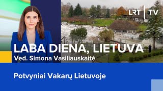 Potvyniai Vakarų Lietuvoje  Laba diena Lietuva  202311 09 [upl. by Salene802]