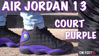 Air Jordan 13 Court Purple On Feet amp Review Very Underrated [upl. by Beaston]