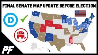 Final 2018 Senate Map Predictions Midterm Elections  Race Ratings Analysis November 2018 Update [upl. by Erina820]