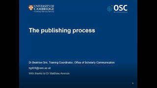 The monograph publishing process [upl. by Ddarb914]