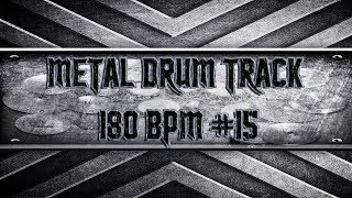 HeavyThrash Metal Drum Track 180 BPM HQHD [upl. by Finnie18]