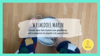 plastic vrij wasmiddel maken [upl. by Ardnahs]