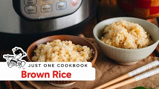 How to Make Brown Rice in the Instant Pot Recipe 美味しい玄米の炊き方圧力鍋 レシピ [upl. by Nomae474]