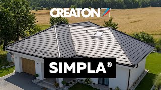 🏠 Realizacja  Płaska dachówka ceramiczna CREATON SIMPLA NUANCE antracytowa angobowana [upl. by Eikcaj]