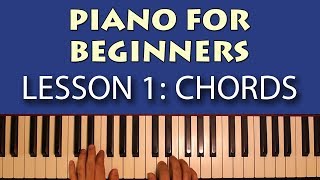 Piano Lessons for Beginners Part 1  Getting Started Learn some simple chords [upl. by Inah17]