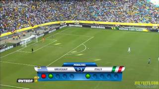 Penalty Italy 3x2 Uruguay Amazing Gianluigi Buffon FIFA Confederations Cup 063013 [upl. by Merril]